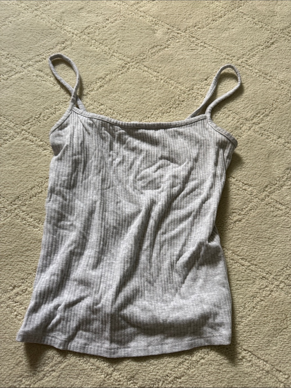 Garage Light Gray Ribbed Camisole Tank